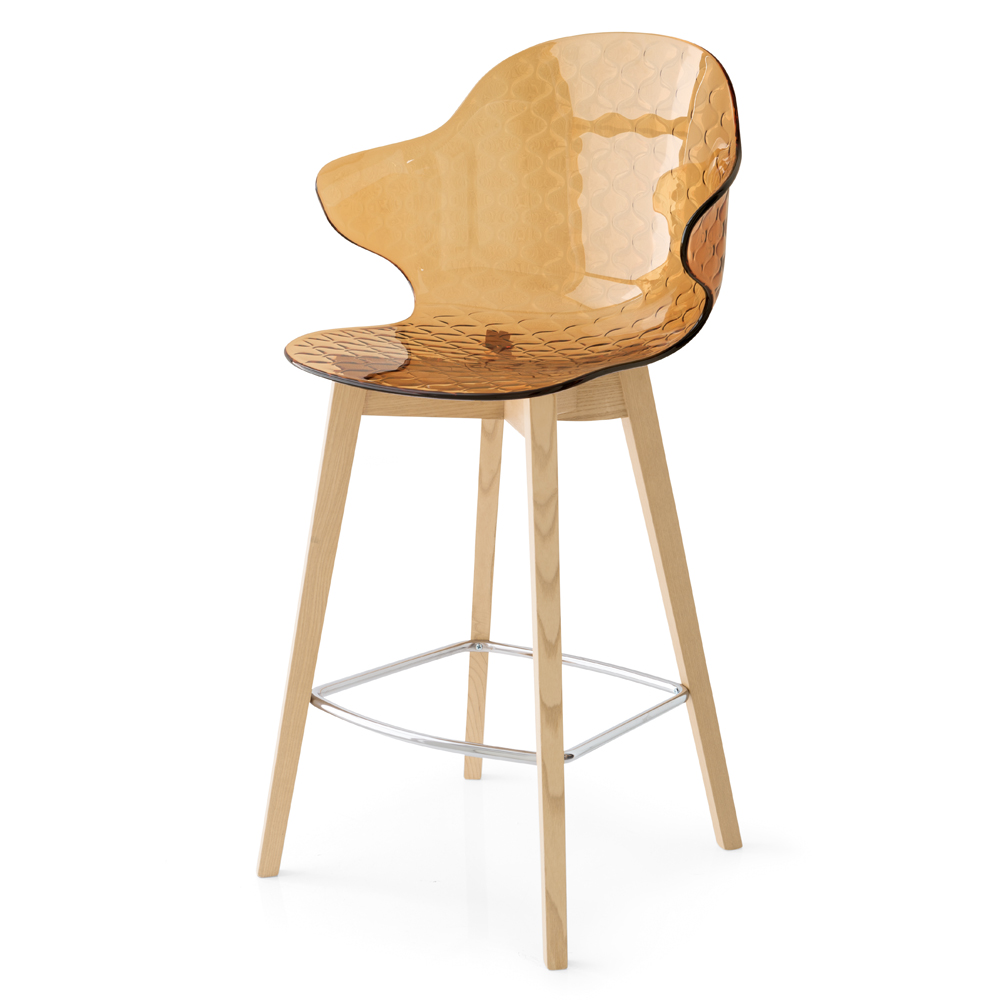 Saint Tropez Wood Counter Stool - Alchemy Collections